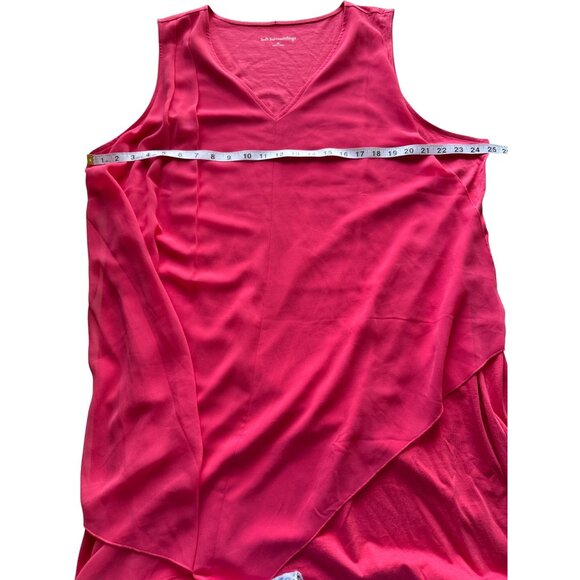 Soft Surroundings Womens 3X Amalfi Dress Asymmetrical Layered V-Neck Sleeveless - Picture 6 of 9